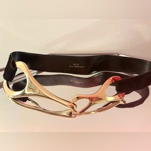 GUCCI + TOM FORD Horsebit Wide Black Belt - Vintage 1996